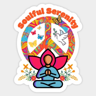 Soulful Serenity Peace Sign Sticker